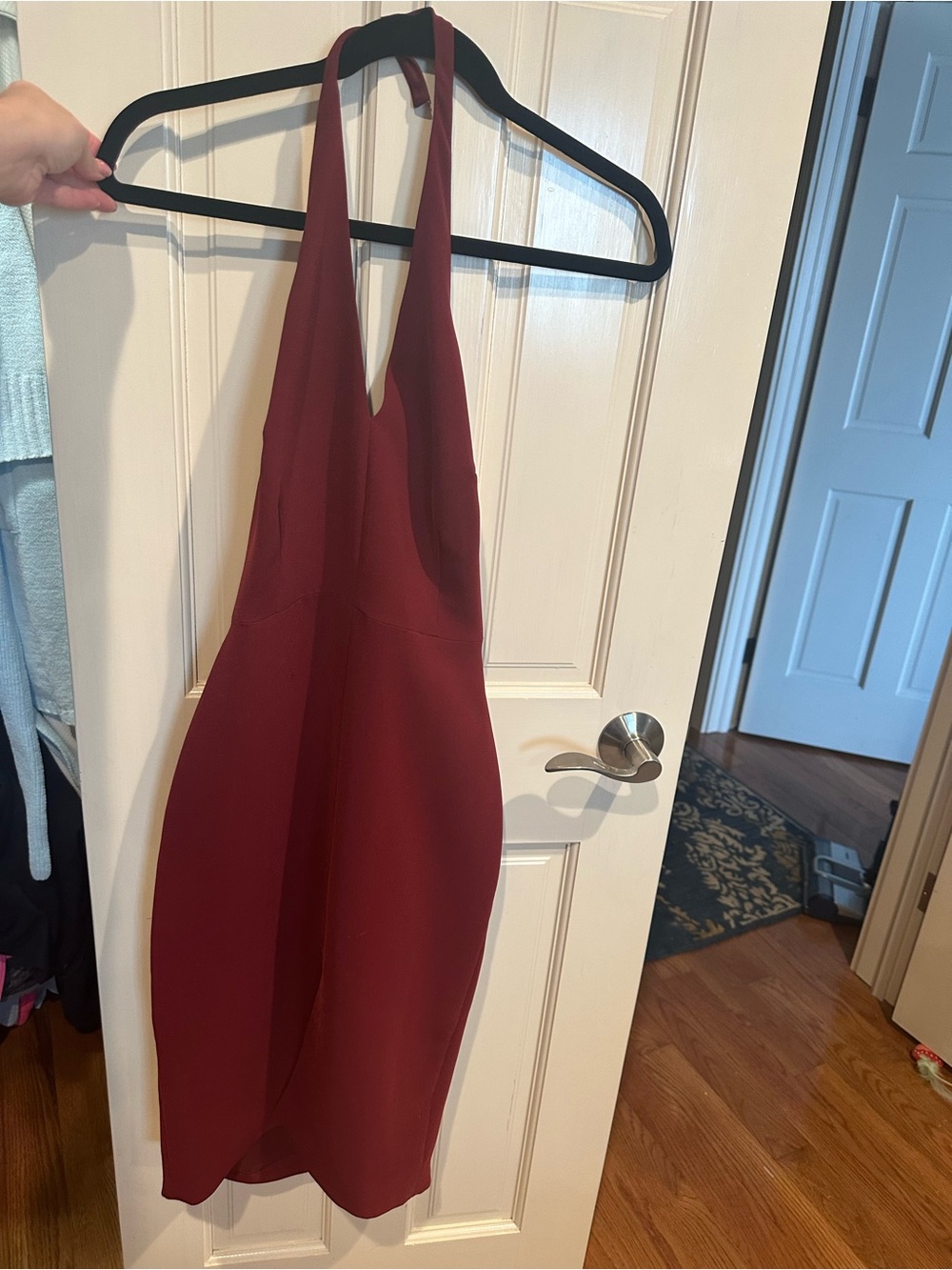 Likely Burgundy Halter Dress